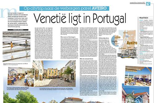 Artikel over Aveiro, Portugal in Het Laatste Nieuws